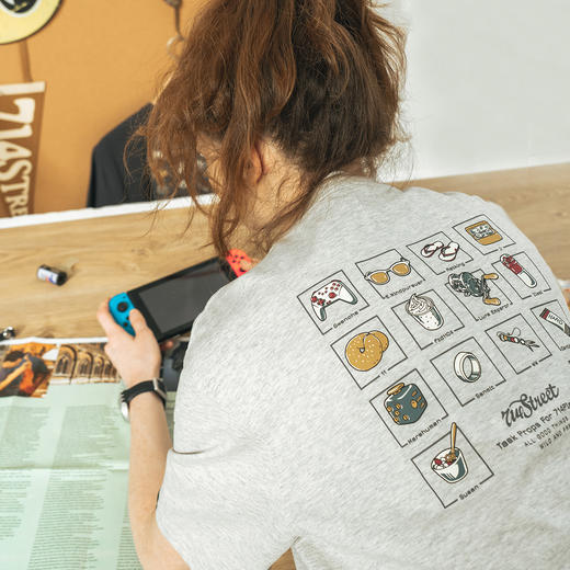 714street潮牌印花短袖T恤夏季情侣装重磅打底衫 商品图1