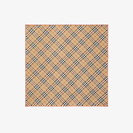 【二】BURBERRY 巴宝莉 女士格纹真丝围巾 格子 8088140 A2021 商品图0