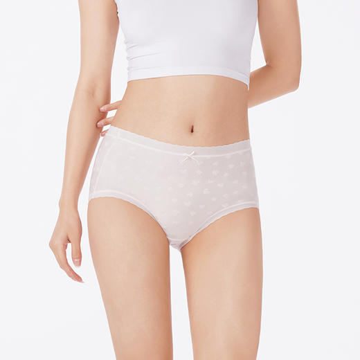 都市丽人内裤宽版包覆三角裤莫代尔提花女士内裤LKT2B9 商品图1