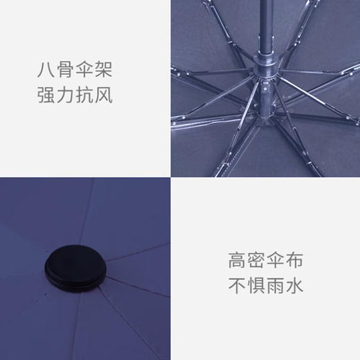 美穗吉家 21寸自动晴雨伞 藏蓝色 商品图2
