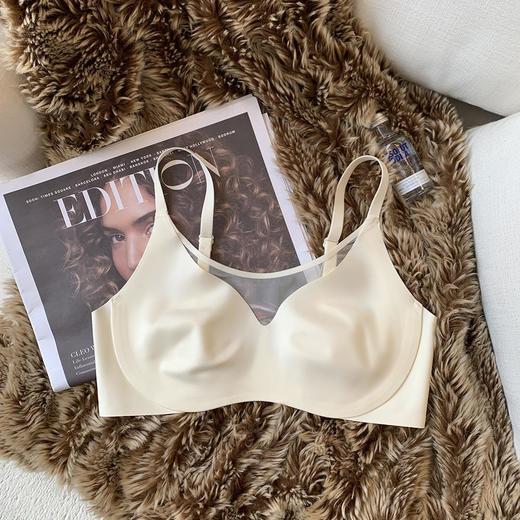 【日本薄款兔耳朵无痕内衣】黑科技高弹细旦纤维大胸显小胸显瘦，不上滑不跑杯不尴尬，收副乳无钢圈睡眠文胸罩QQ 商品图6