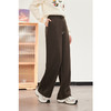 【严选】诗凡黎米色休闲裤2023冬新款高腰显瘦显高流行小个子直筒拖地裤女SEB250571 商品缩略图2