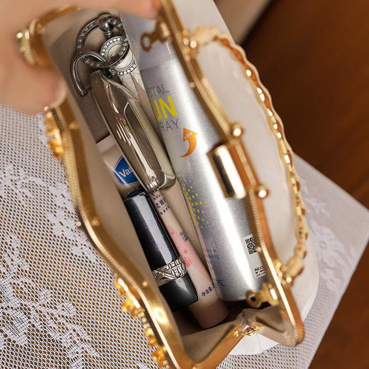 TZW-云中花绣花手提包古风旗袍宴会金属手提包 商品图3