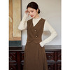 【专属特价】熙世界美拉德风磨绒马甲连衣裙秋冬新款法式复古超好看背心裙子 商品缩略图1