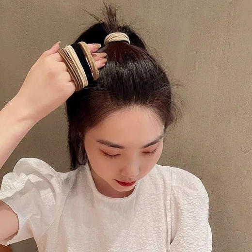 【家居百货】9.9元直接到手100根！升级版【美拉德高马尾头绳】质量嘎嘎好！ 商品图6