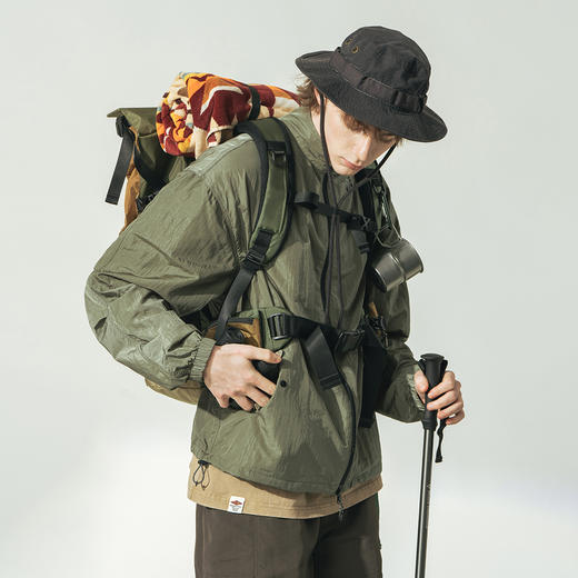 714street潮牌金属尼龙夹克男女2024春秋新款运动休闲连帽外套 商品图1