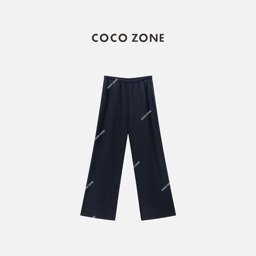 COCO ZONE 简约纯色松紧腰抽绳休闲裤百搭直筒裤CC1C1602 商品图0