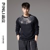 PINLI品立秋季新款男士圆领宽松金属烫片套头卫衣BG243109035 商品缩略图4