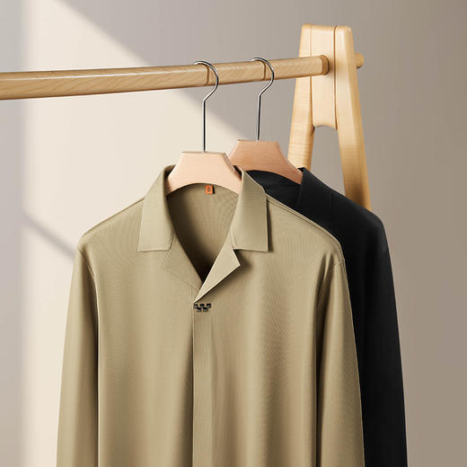 【古巴领西装领】【新款DDP】大依优型大码长袖衬衫翻领男装加肥加大体恤大号上衣胖子休闲商务 商品图8