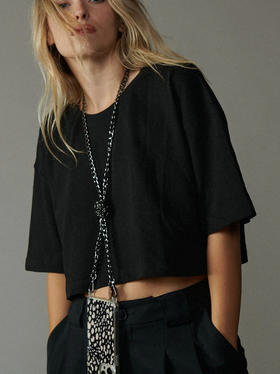 订购8周到｜La Coque Française-Sona-黑色 金属链条 长款 手机链［法国设计师］