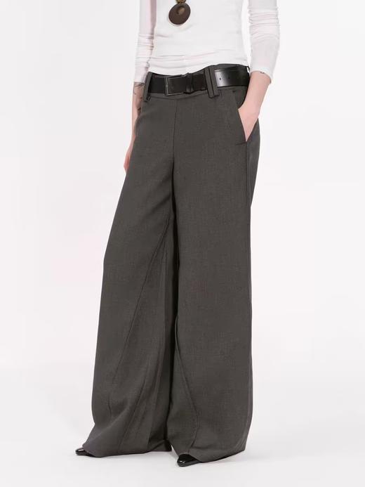 出逃赤岗西/24AWK103/结构感灰色TR西装裤 商品图1