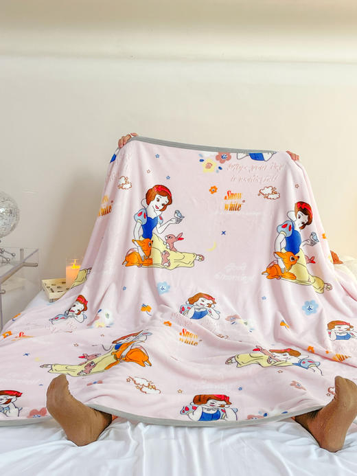 【新款牛奶绒毛毯，卡通形象可爱俏皮】卡通儿童毛毯 牛奶绒休闲盖毯 宝宝绒毯学生幼儿园午休毯300g-QQ 商品图14