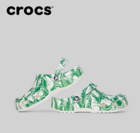 CROCS洞洞鞋 经典LOGO Clog 常青绿210003-3WH