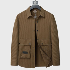 【新款DBW】大依优型大码翻领夹克外套加肥加大肥佬休闲上衣男士胖子潮流休闲