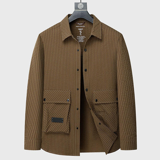 【新款DBW】大依优型大码翻领夹克外套加肥加大肥佬休闲上衣男士胖子潮流休闲 商品图0