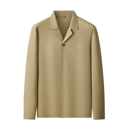 【古巴领西装领】【新款DDP】大依优型大码长袖衬衫翻领男装加肥加大体恤大号上衣胖子休闲商务 商品图7