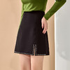 7/27奢姿2024年秋季新款大码女装气质高腰裙子胖妹妹设计感开叉半身裙9943460300 商品缩略图3