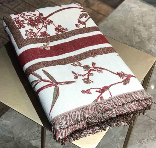 优品堂【丝丝水墨】140x140拉绒方形围巾披肩两用 商品图7