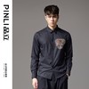 PINLI品立2024秋季新款炫彩烫钻长袖衬衫男修身休闲尖领潮牌衬衣BG243113042 商品缩略图0