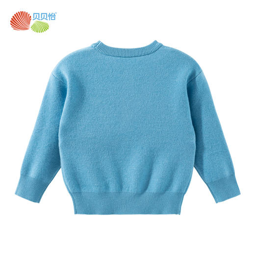 贝贝怡【舒适保暖】2024秋冬童趣卡通休闲宽松圆领宝宝男童针织毛衣ZB3DS068 商品图5