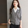 CC-66-5821衬衫女士春秋季2024年新款别致洋气时尚假两件针织衫上衣长袖衬衣 商品缩略图2