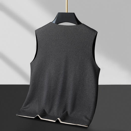【羊毛蚕丝】【新款DPD】大依优型大码男装AB面保暖背心无痕保暖内衣坎肩男士加肥加大肥佬胖子 商品图3