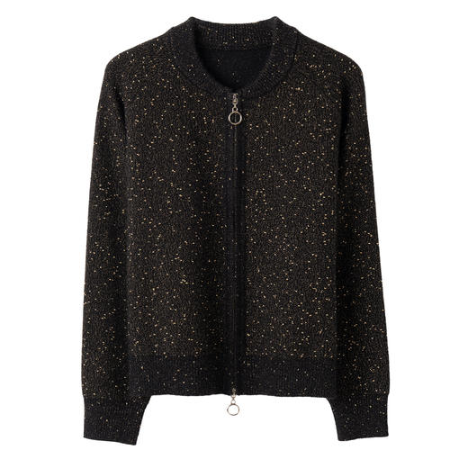 CC-MY-1129高腰短款针织开衫女早春秋2024新款小个子卫衣棒球服毛衣外套 商品图4