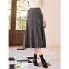 【年终特卖】熙世界美拉德咖色针织半身裙2025秋冬新款复古高腰a字百褶裙子 商品缩略图2