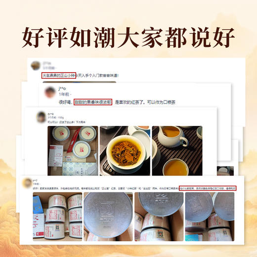 元正 茶票小种 红茶特级武夷红茶叶散装罐装150g 商品图3