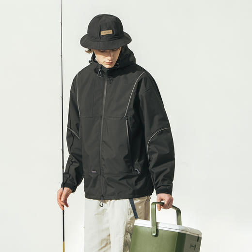 714street潮牌防水外套男女装春秋新款户外软壳冲锋衣夹克防风衣 商品图1