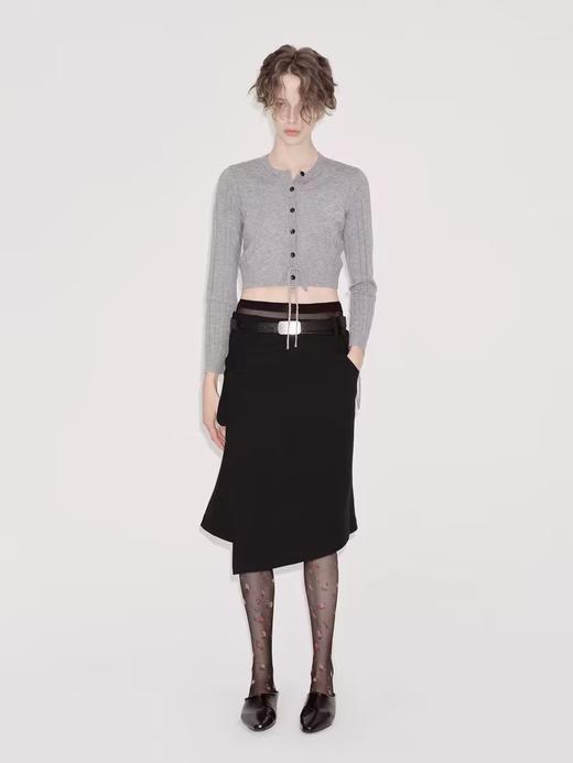 出逃赤岗西/24AWQ86/解构感黑色半身裙 商品图4