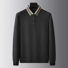 【新款DDA】大依优型大码长袖Polo衫翻领加肥加大肥佬休闲商务宽松透气上衣打底