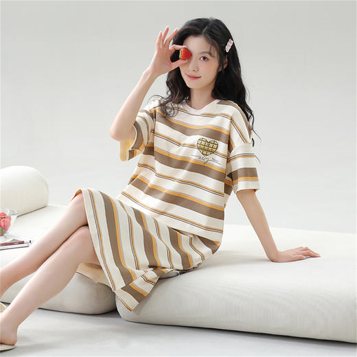 康妮雅女式短袖睡裙 421622547 商品图1