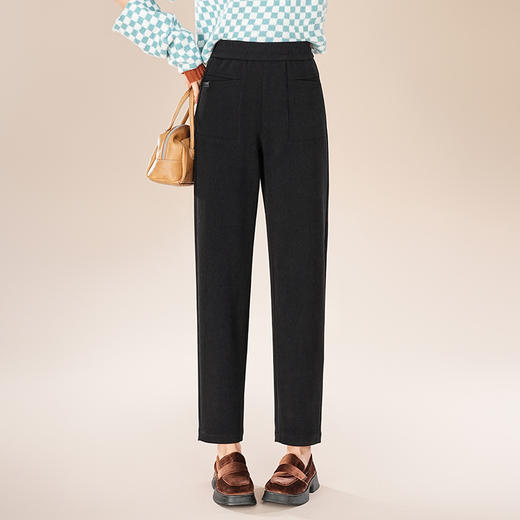 MYX-HWM-6075-Y灯芯绒厚款哈伦裤时尚气质女装高腰小脚裤气质优雅秋冬款长裤 商品图1