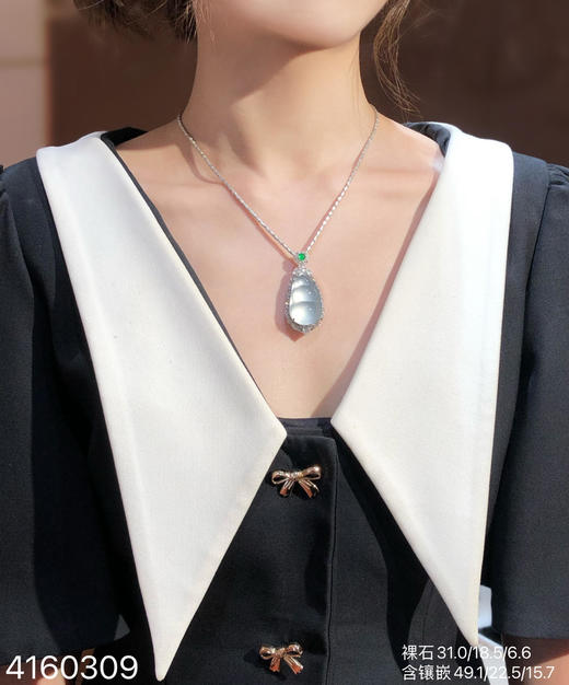 玻璃种福豆吊坠【4160309】具体价格微信咨询 商品图4