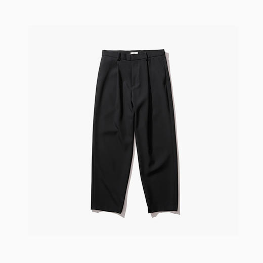 ATON BACK SATIN TAPERED PANTS 缎纹羊毛宽松锥形长裤 商品图3