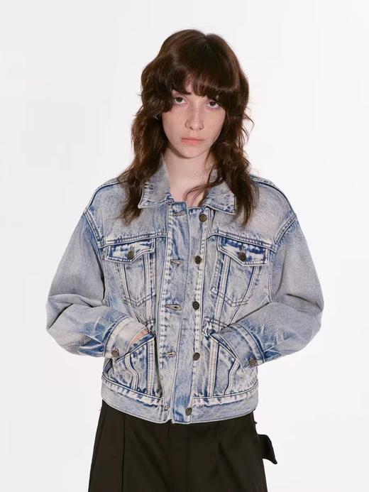 出逃赤岗西/24AWW89/美式复古做旧水洗牛仔外套 商品图0