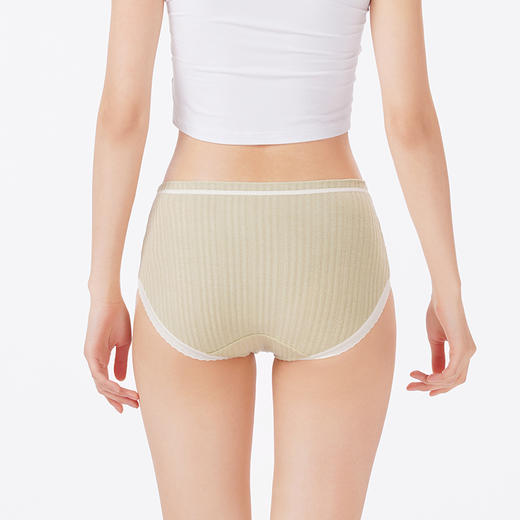 都市丽人内裤纤柔绵平角裤发热螺纹提花女士内裤LKT5L7 商品图3
