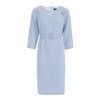 EITIE爱特爱精致小V领收腰显瘦利落通勤时尚浅蓝色连衣裙24春新款A2407311 商品缩略图5