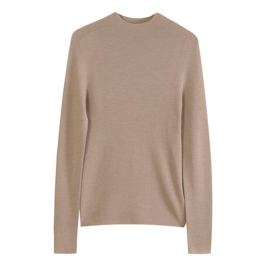 玳莎100%羊毛半高领打底衫女2024秋冬新款百搭修身显瘦内搭针织衫  EC33305 商品图4