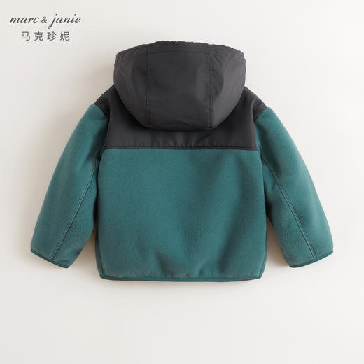 【加绒】马克珍妮男童防风护领拼接摇粒绒外套儿童秋冬新款241063 商品图2