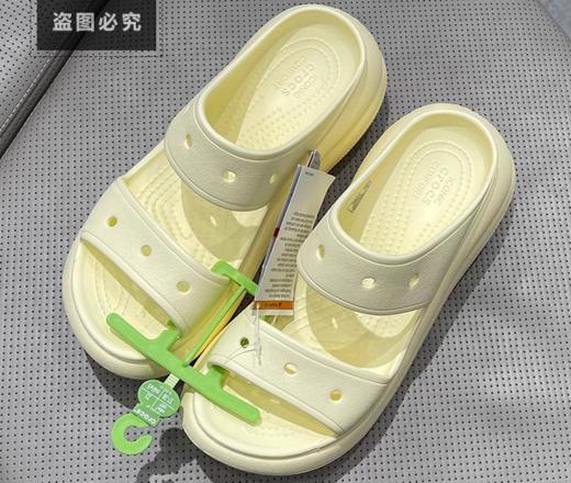 CROCS洞洞鞋 经典泡芙凉鞋 奶油黄207670-76O 商品图0