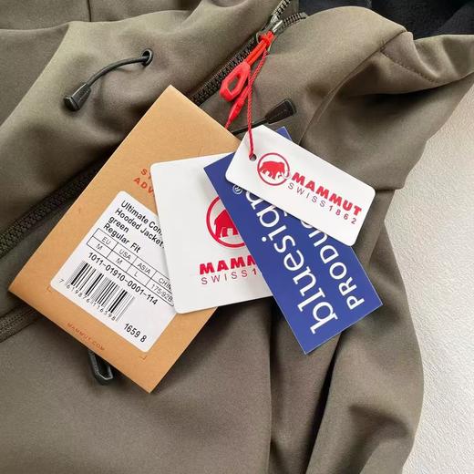 猛犸秋冬红标刺绣透气防风防泼水加绒加厚保暖软壳冲锋衣男外套 商品图13