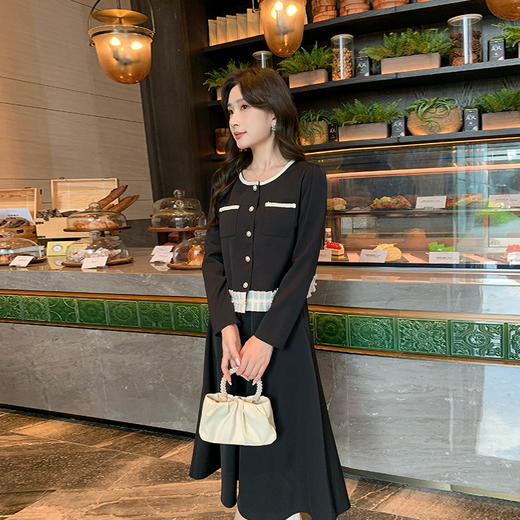 奢姿大码女装2024秋季减龄织带钉珠小香风两件套胖妹妹时尚套装9943926524 商品图4