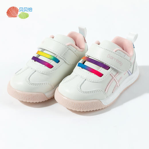贝贝怡【开学季】秋季童鞋宝宝软底学步鞋男女童防滑魔术贴防踢撞面包鞋ZB3DX022 商品图7