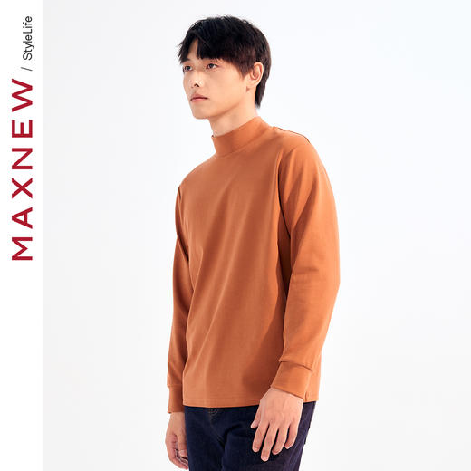 【T恤】素色半高领长袖T恤1N4112201 商品图1