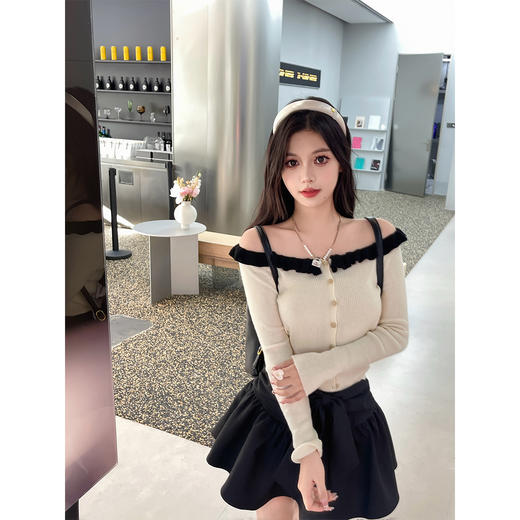 清仓捡漏 LINCHAOZHANG 【芭蕾少女】木耳荷叶边上衣 手工蝴蝶结半裙LH240118 LQ240375 商品图2