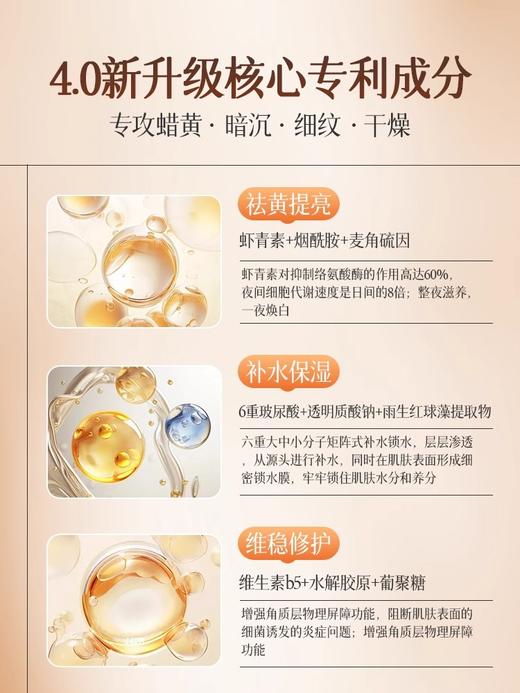 【祛黄提亮】虾青素多效焕亮面膜10片/盒装#虾青素双抗面膜补水保湿去黄气暗沉抗皱紧致抗衰老美女抗氧白男士 商品图4