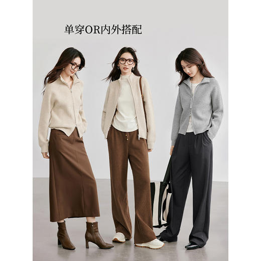 【2024秋冬针织衫】佐姿莎 针织毛衣开衫外套合集 V领/圆领  春秋冬3季可穿 商品图11