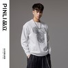 PINLI品立秋季新款男士宽松圆领落肩卡通烫钻套头卫衣上衣潮BG243109026 商品缩略图3